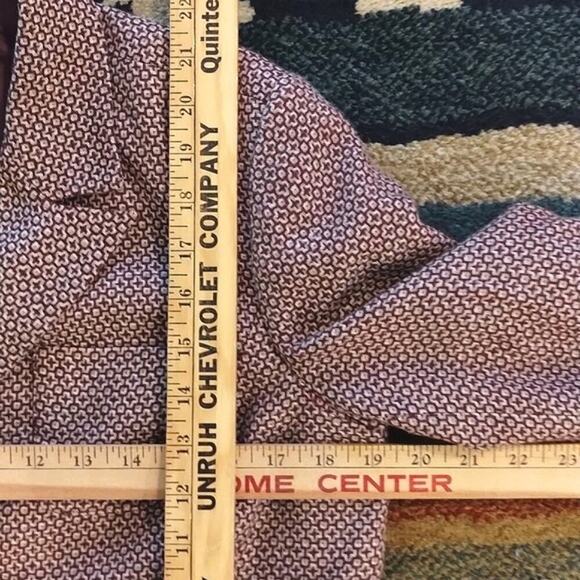 Monroe & Main Tweed Two Button Burgundy Deep Red & Cream Lined Fitted Blazer 8 - Picture 6 of 11